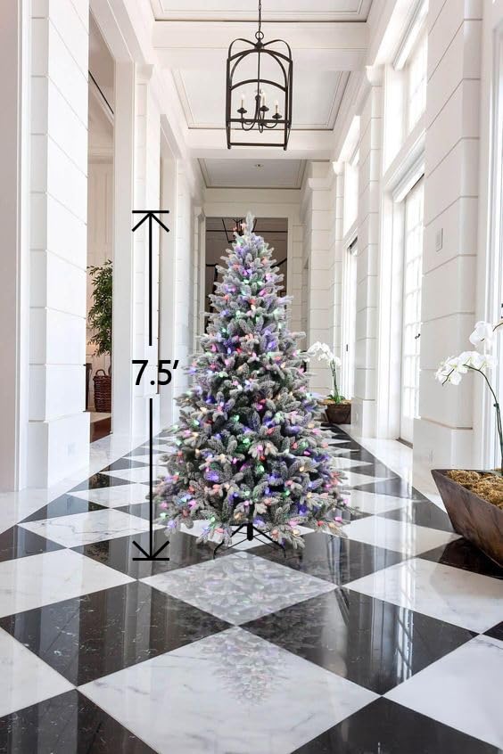 (Open Box Discount) Luora Smart Christmas Trees, Snow Flocked, App Compatible with Amazon Alexa & Google Nest Voice Control