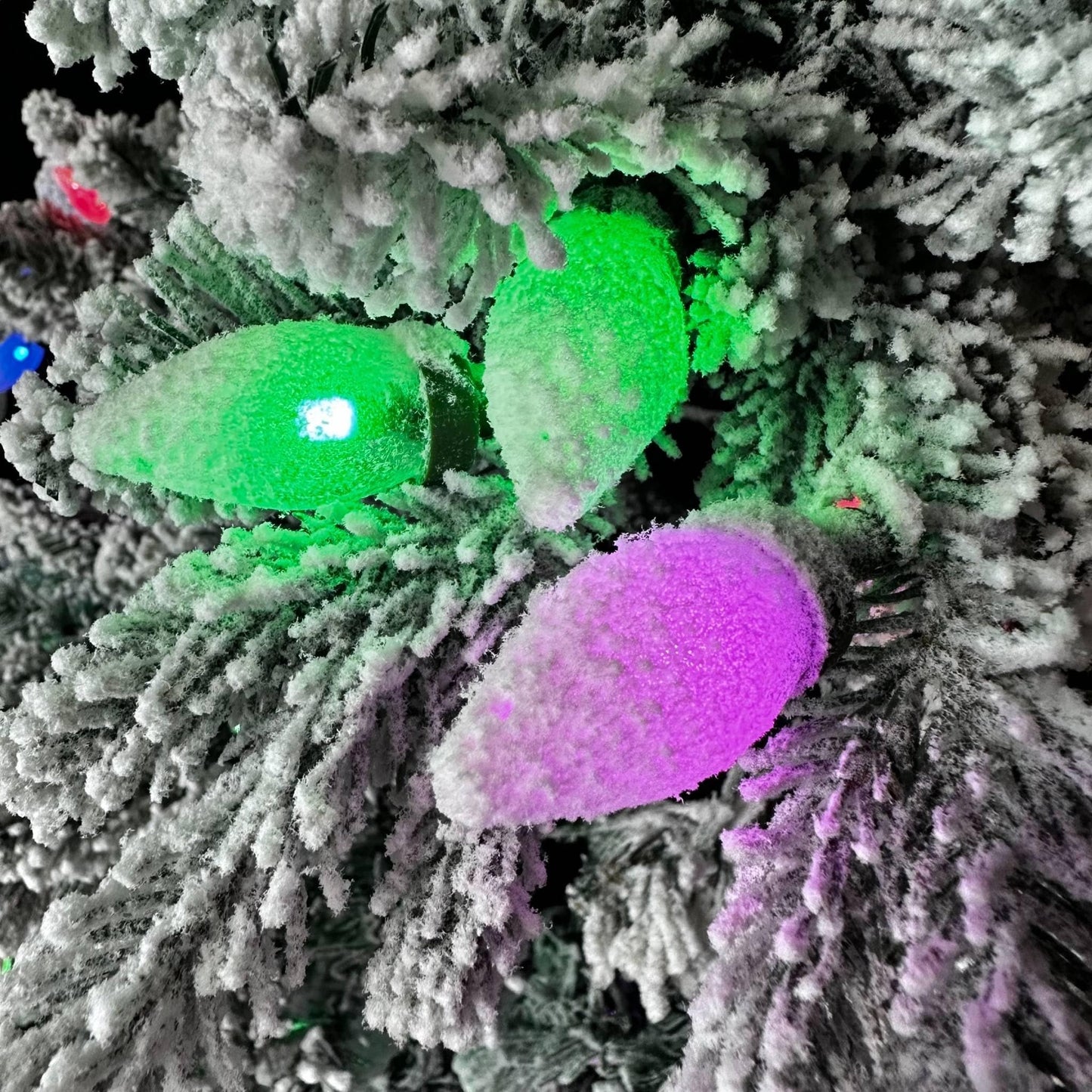 (Open Box Discount) Luora Smart Christmas Trees, Snow Flocked, App Compatible with Amazon Alexa & Google Nest Voice Control