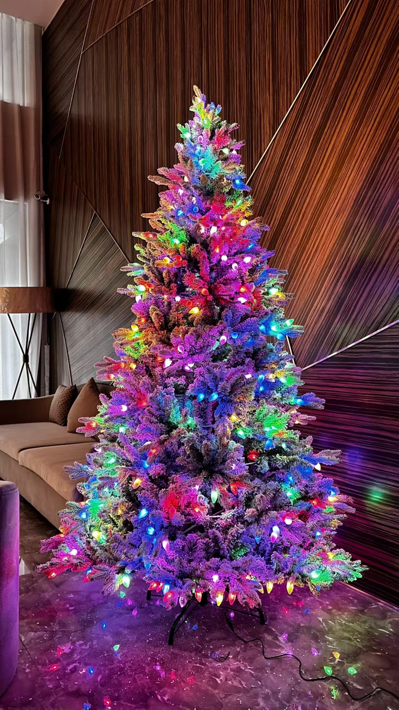 (Open Box Discount) Luora Smart Christmas Trees, Snow Flocked, App Compatible with Amazon Alexa & Google Nest Voice Control